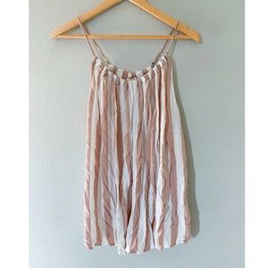 Tan/White Striped Billabong Romper